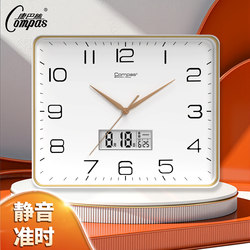 Kangbas Square Silent Wall Clock Living Room Clock New Simple Nordic Fashion Home Creative Wall-Mounted Quartz Clock
