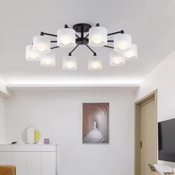 New Style Living Room Chandelier 2025 New Model Hall Main Light Super Bright Modern Simple Elegant Nordic Glass Bedroom