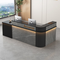Cashier Counter, Small Convenience Store Counter, High-End Commercial Counter with Installation Included, Hotel Company Front Desk Reception Desk