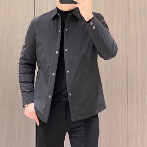 Winter new high -end windproof waterproof facade youth men's light casual white goose velvet down jacket jacket