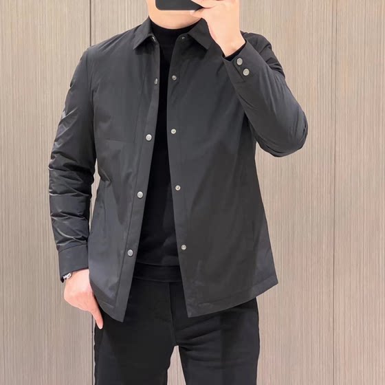 Winter new high -end windproof waterproof facade youth men's light casual white goose velvet down jacket jacket