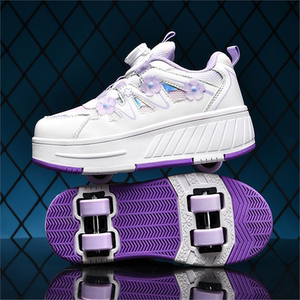 
Girls' Heelys shoes, double-wheeled retractable children's flashing skates, girls' sports roller skates, spring style Internet celebrity hot shoes