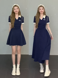 Plus-Size Polo Dress for Women, Summer 2026 Style, for Slightly Chubby Women, Covers the Belly, Reduces Age, Makes You Look Slimmer, Dopamine Long Dress