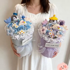 
Cute doll bouquet, soap flower doll, small fragrance, birthday gift for best friend, girlfriend graduation, Valentine's Day photo