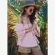 2018 summer new women's clothing European station one-length collar flared sleeve red striped short-sleeved shirt women shirt