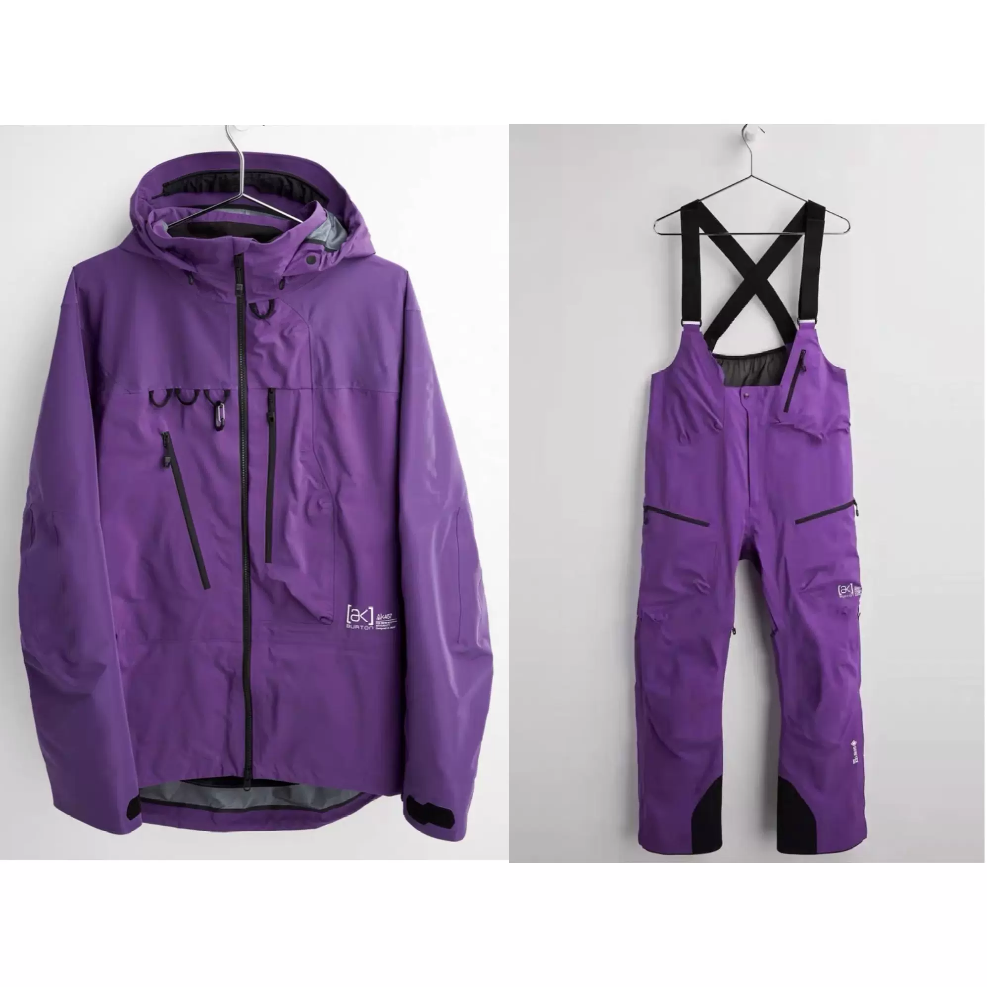 BURTON AK457紫色GORE-TEX 3L 滑雪服上衣背带裤套装现货秒发
