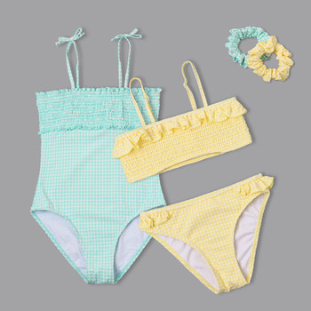 Girls one-piece swimsuit cute bikini send out the hair ring
