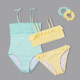 8818 Foreign Trade Children's Split Swimsuit Cute Little Girl One-piece Swimsuit Ruffled Baby Girl Bikini