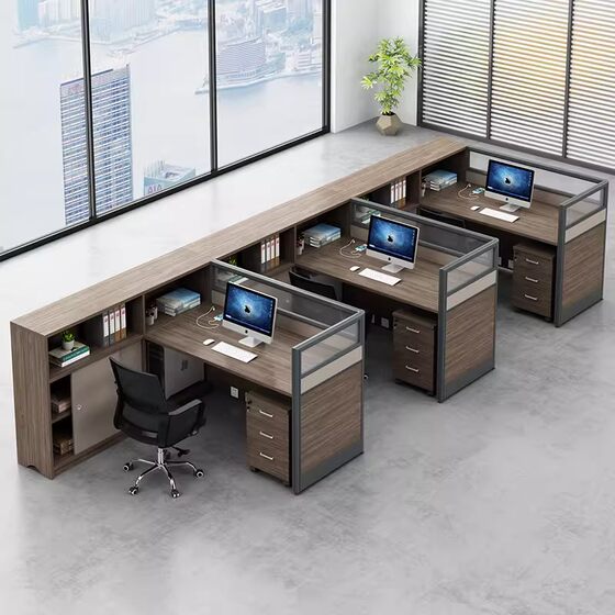 
Office desk simple modern screen partition work station office employee finance staff multi-person office desk chair combination