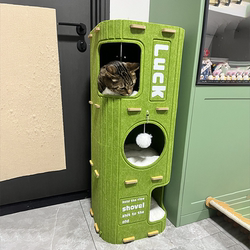 Cat Nest with Two Levels, Cat Scratching Post, Cat Climbing Frame, Secure Cat Nest for Home Use, Suitable for All Seasons, Pet Cat Bed, Felt