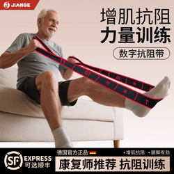 Resistance Band for Muscle Building, Digital Resistance Band for Middle-Aged and Elderly People, Segmented Elastic Band for Back and Leg Strength Training, Gluteus Maximus Training