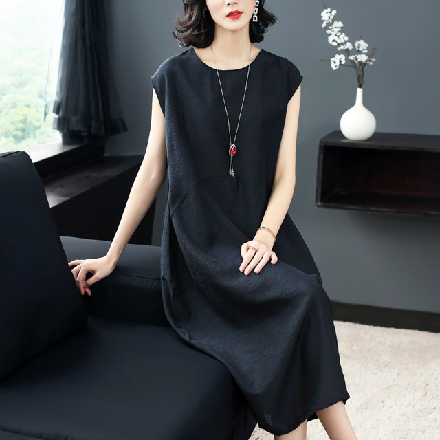 thumbnail image 2 of Midi Skirts For Women Summer Solid Color Satin Slim Wrapped Hip Sexy Skirt Office Wear Women's 2 of 14