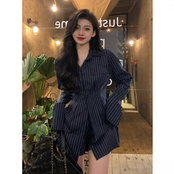 Supermodel gas field high -end shirt skirt, two -piece suit wearing
