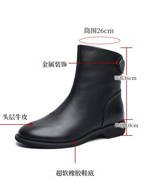Genuine leather women's boots full cowhide soft leather women's shoes ...