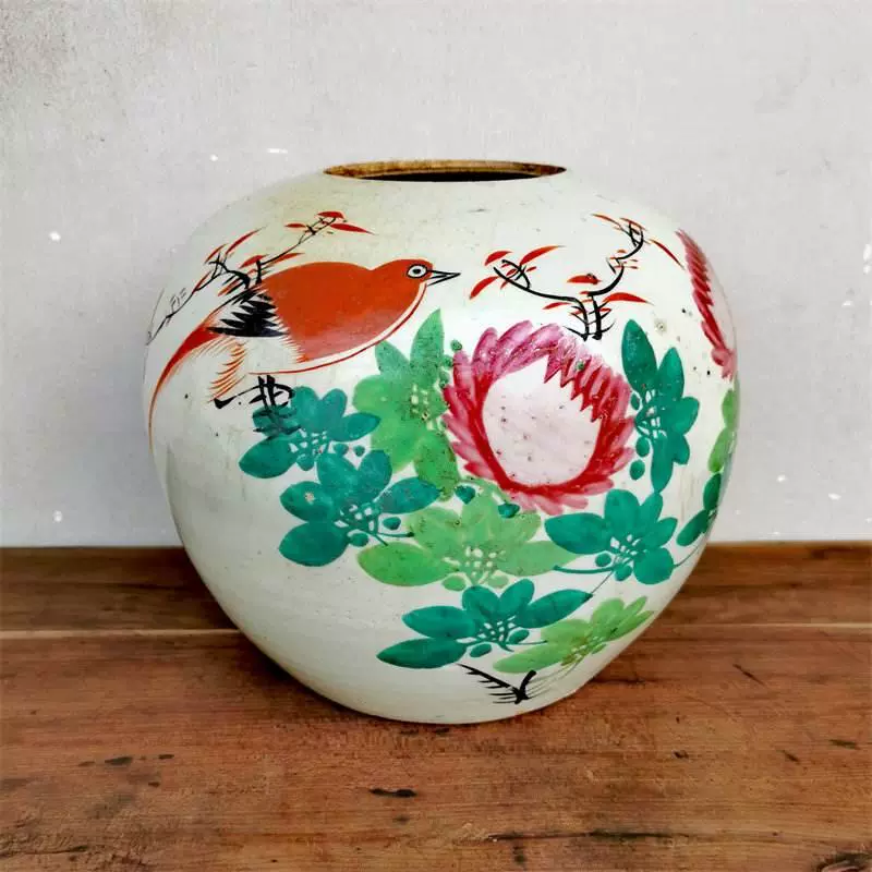 花鳥粥罐 花鳥粥罐