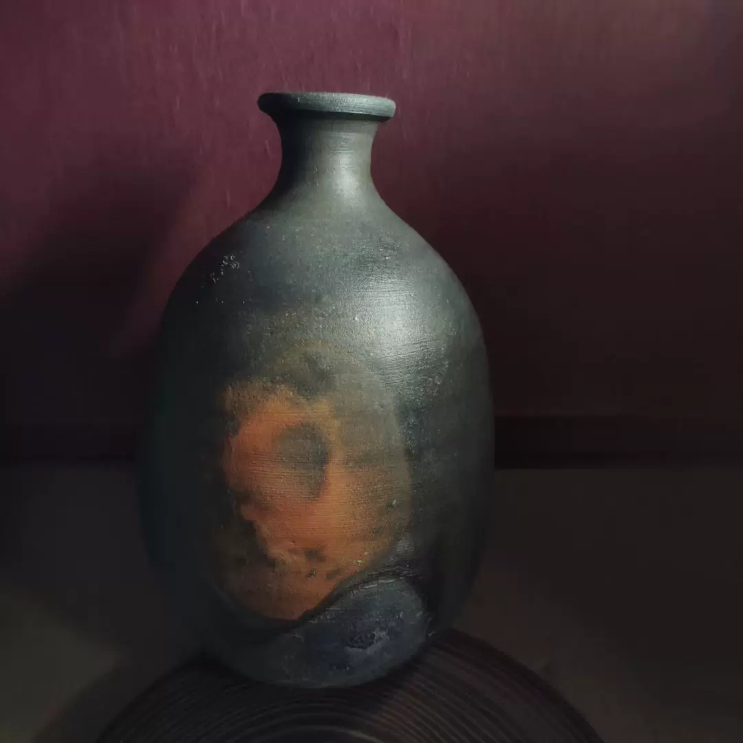 黄瀬戸四方花瓶 河村硯山 柳窯 花瓶 黄瀬戸四方花瓶 河村硯山 柳窯