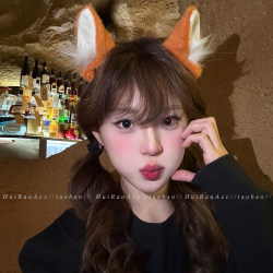 Zootopia Nick the Fox Ear Plush Hair Clip for Women 2026 New Side Bangs Clip Hairpin Hair Accessory