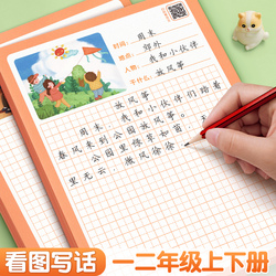 Look At The Picture And Write Words, First Grade, Second Grade, Practice Copybook, Primary School Student Copybook, Volume 1, Volume 2, Daily Practice, Special Training, Young And Old, Connecting People, Teaching Version, Special Practice, Picture Book, P
