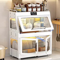 Disinfection Cabinet for Home Use, Small Size, for Storing Cups, Bowls, and Chopsticks, Countertop Type, Uv Sterilization, Baby Bottle Drying Without Draining