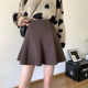 Mao woolen skirt autumn and winter large size fat MM high waist high waist versatile winter fluffy pleated skirt cover large swing A -line skirt