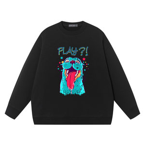 
Do you want to play with a cute pet dog? Want to play with a sweatshirt, men and women round neck loose couples wear pure cotton clothes and base them