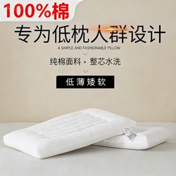 New Ultra-Thin Pillow Core for Home Use, a Pair, Neck Protection, Sleep Aid, Special for Student Dormitories, Ultra-Low Pillow, Whole Head