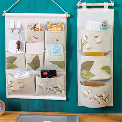 Storage Hanging Bag Behind the Door @ Lily of the Valley Fabric Wall-Mounted Phone Holder Dormitory Essentials Bedside Wardrobe Hanging Pouch