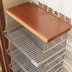 Shuaishi Kitchen Basket Storage Rack Multi-Layer Floor-Standing Household Fruit and Vegetable Rack Multi-Functional Storage Cart