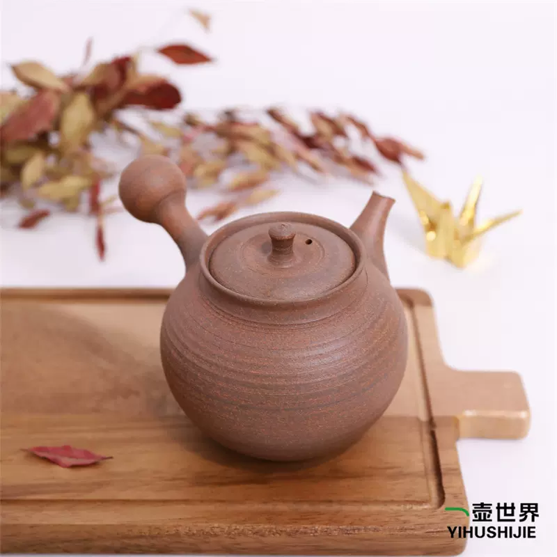 日本常滑烧急须北条#07烧缔丸260ml 纯手工侧把日式紫砂陶茶壶-Taobao 