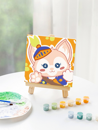 人物画　油彩 卡通动漫人物DIY油画填色儿童手工油彩画定制