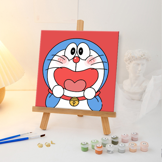人物画　油彩 卡通动漫人物DIY油画填色儿童手工油彩画定制