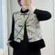 New Chinese style embroidered short vest jacket for women 2025 spring and autumn clothes new style buckle versatile national style top