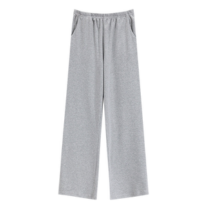 Kazhi Love Pajama pants for women in summer thin pure cotton trousers gray wide-leg pants sports pants casual plus size home pants
