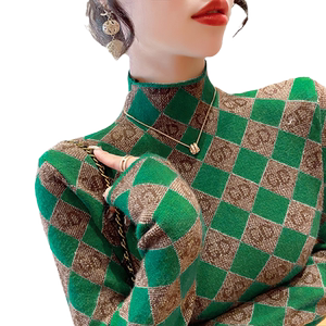 
Autumn and winter half turtleneck sweater women's bottoming shirt, fashionable and fashionable 2025 new style knitted inner top for women