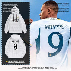 24-25 Season Real Madrid Team Uniform Mbappe Bellingham Football Clothes Hooded Sweatshirt Men and Women Hooded Jacket