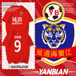2024 Season Yanbian Longding Team Uniform Football Shirt Fan Jersey Short-Sleeved T-Shirt for Men and Women 200g Pure Cotton Half-Sleeve