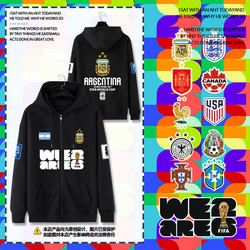 2026 Argentina Portugal Germany France United States Canada Fans Cardigan Sweatshirt Men's and Women's Jackets