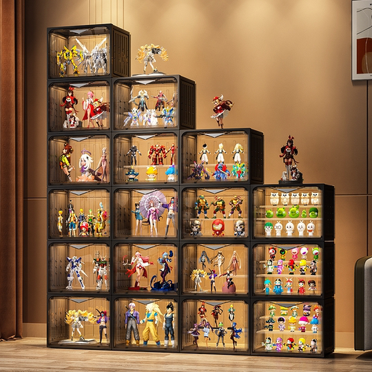 Coleshome ディスプレイケース - アクリル製 ブロック & フィギュア