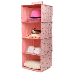Hanging Thickened Fabric Wardrobe Storage Bag for Clothes, Four-Layer Drawer, Large Capacity Wardrobe Storage Hanging Bag