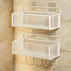 Bathroom Storage Rack, Wall-Mounted Shelf for Bathroom and Toilet, No-Drill Wall Hanging Rack, Washroom Storage Basket, Hanging Basket