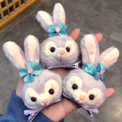 Cartoon Stellalou Rabbit 3D Plush Hair Clip Stellalou Cute Doll Hairpin Duckbill Clip Bangs Clip Hair Accessory
