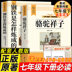 Camel Xiangzi and How Steel Is Made, a Required Reading for Seventh-Grade Students, Original Edition, Compatible with the People's Education Press Version, Lao She's Famous Works, Extracurricular Reading Books for Junior High School Students, Complete Unabridged Version