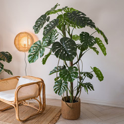 Simulated Green Plants, High-End Light Luxury Monstera, Living Room Landscaping Ornaments, Bionic Plants, Fake Trees, Potted Plants, Floor-Standing Decorations