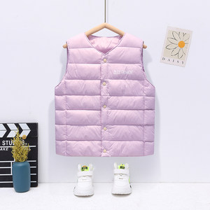 
Children's down cotton vest, medium and large children's vest, boys and girls vest, autumn and winter new wearable inside and outside, versatile vest