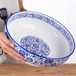 Blue and White Ceramic Soup Bowl, Noodle Bowl, Household Boiled Fish Bowl, Pickled Cabbage Fish Bowl, Soup Basin, Noodle Basin, Large Bowl for Mao Xuewang (Spicy Beef Soup)