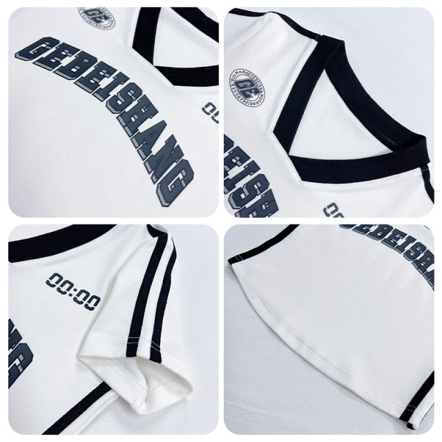 Retro Alphabet Long Sleeve Loose Slimming Thin Pullover Sun Protection Shirt