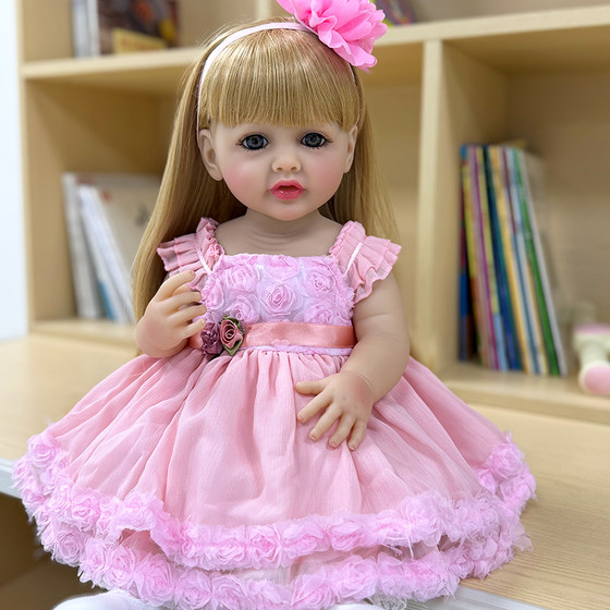 
Live doll simulation baby dress up doll girl toy play house 55cm braided fake baby doll