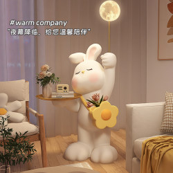 Rabbit Floor Lamp Ornament, Large Living Room Sofa Side Home Decoration, Moving, Wedding, Housewarming Gift