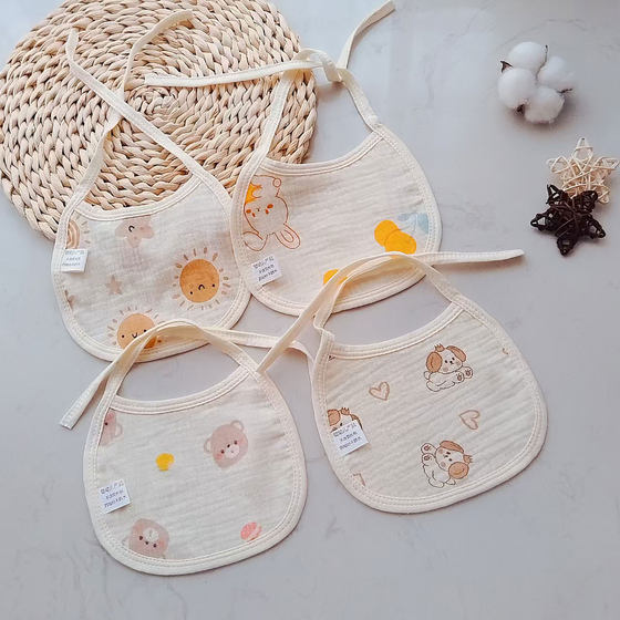 
Jiujiushi Newborn Swallow Scarlet Summer Thin Baby Small Bib Class A Bib to Protect Spitting Milk