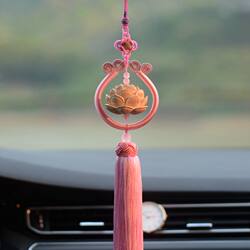 Car Pendant, Original Chinese Knot Design, Boxwood Hanging Ornament, High-End Creative Safety Amulet for Men and Women's Cars